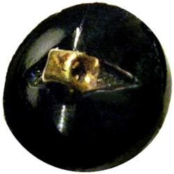 4-way Box shank (with thread groove) - black glass   (#6, #21)
